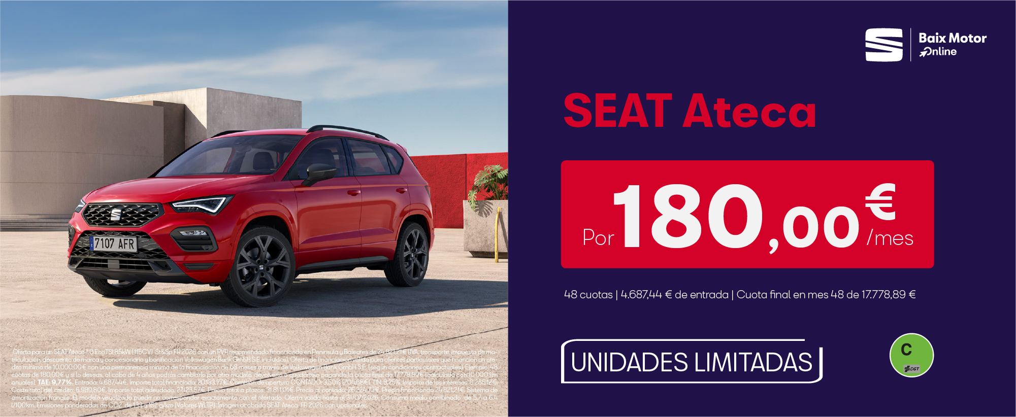 Seat Ateca 180 Euros/mes